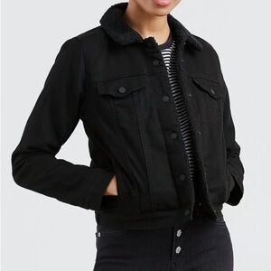 Levi's Original Black Sherpa Trucker Jacket